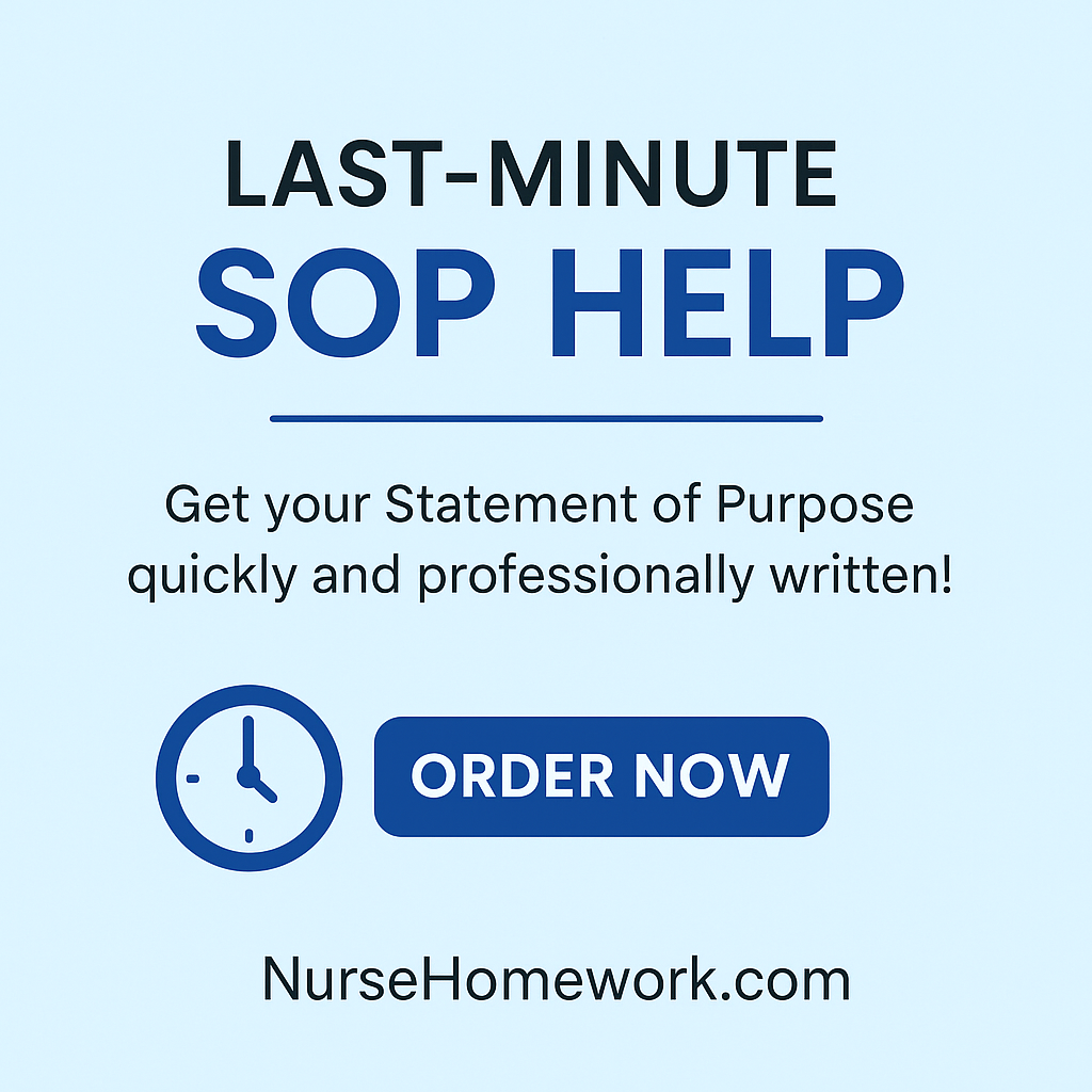  Last-Minute SOP Help