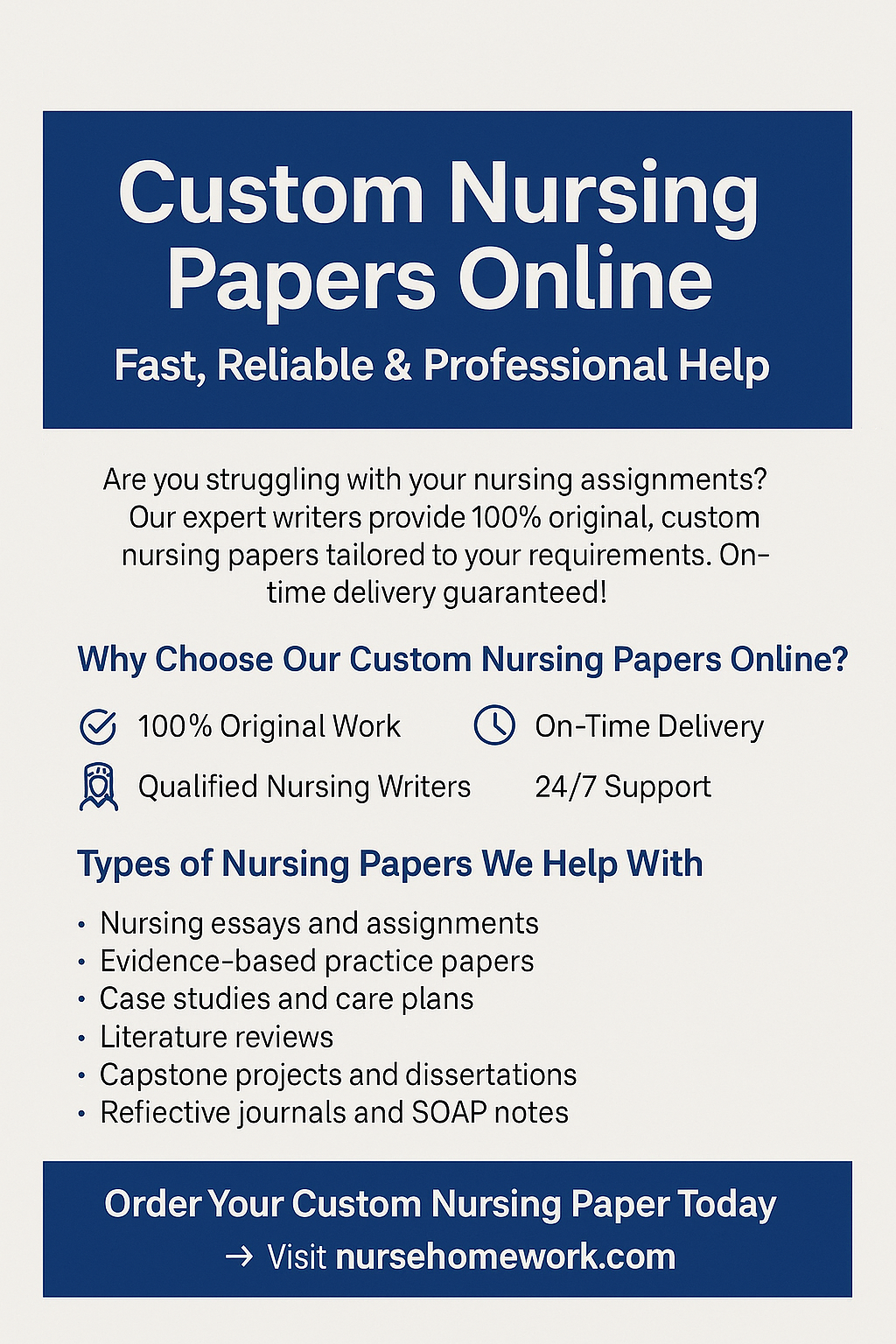 Custom Nursing Papers Online