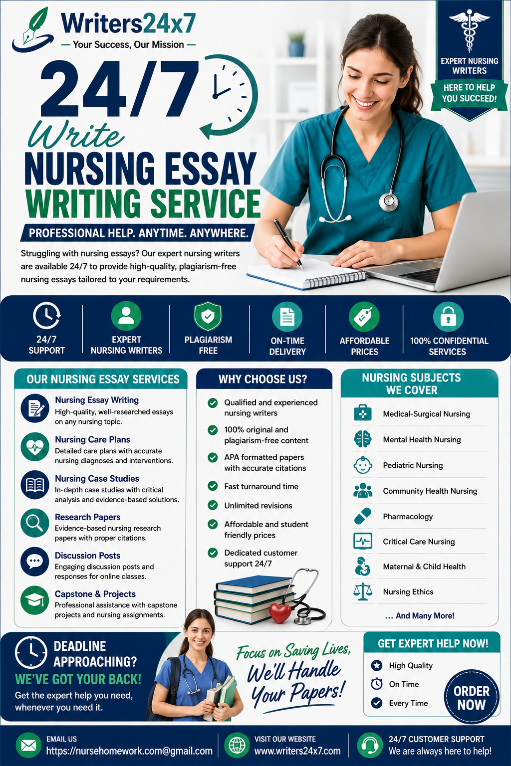 24/7 Write Nursing Essay Writing Service 