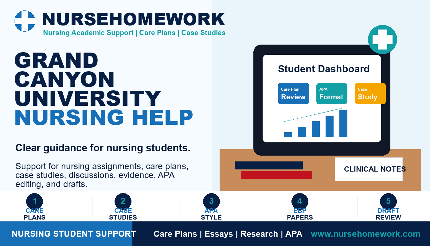Grand Canyon University Nursing Help for nursing students