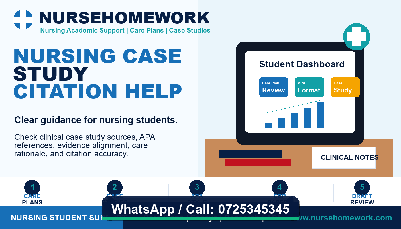 Nursing Case Study Citation Help by NurseHomework
