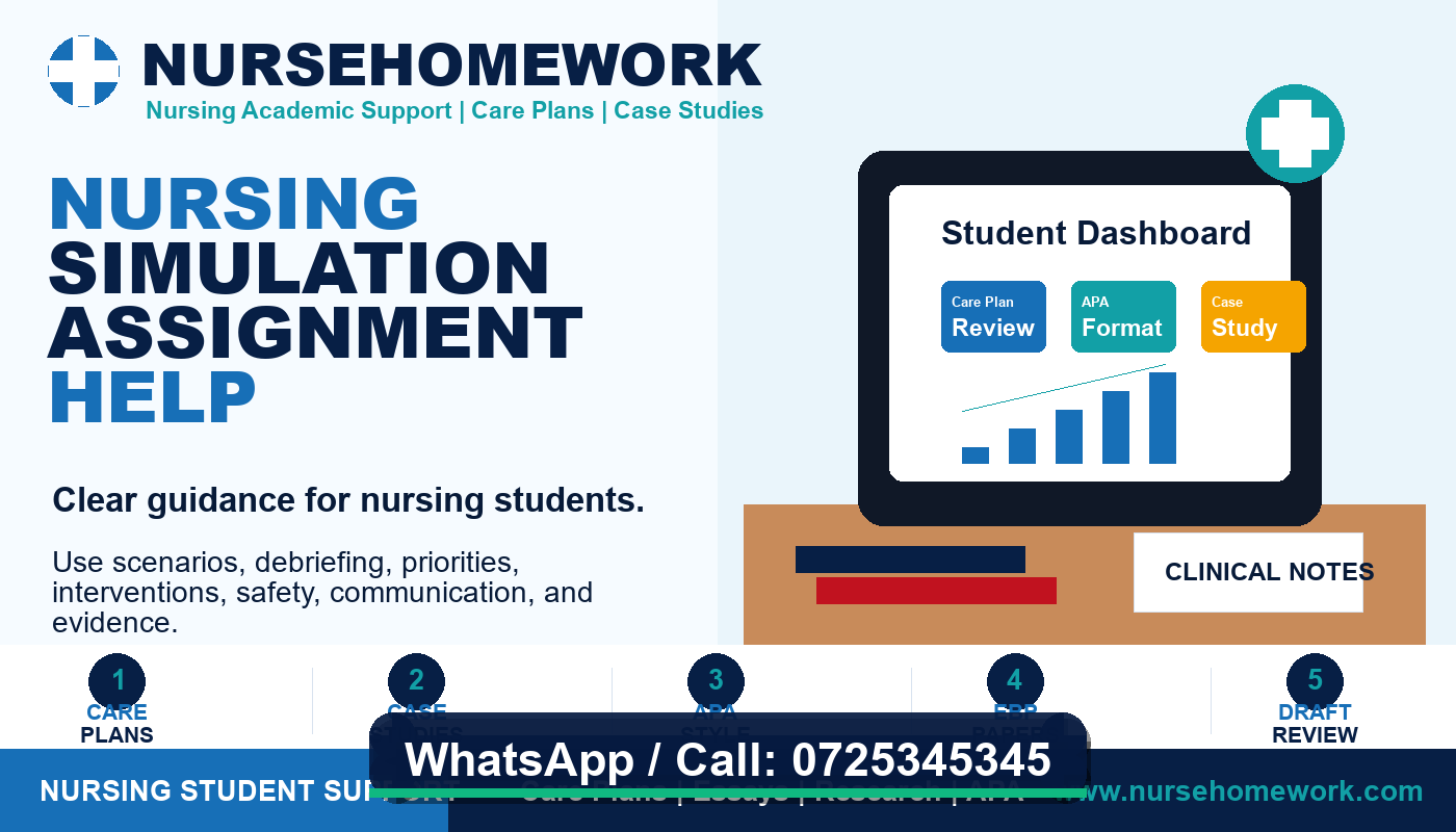 Nursing Simulation Assignment Help by NurseHomework - Call 0725345345