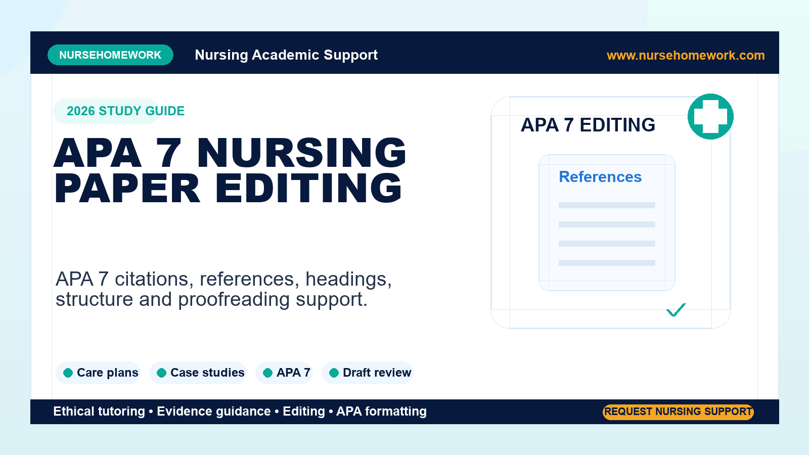 APA 7 nursing paper editing by NurseHomework