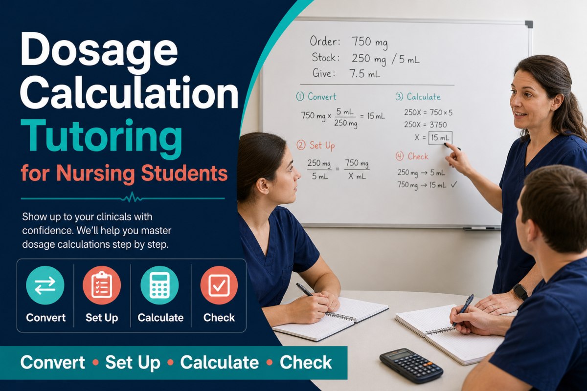 Dosage Calculation Tutoring for Nursing Students