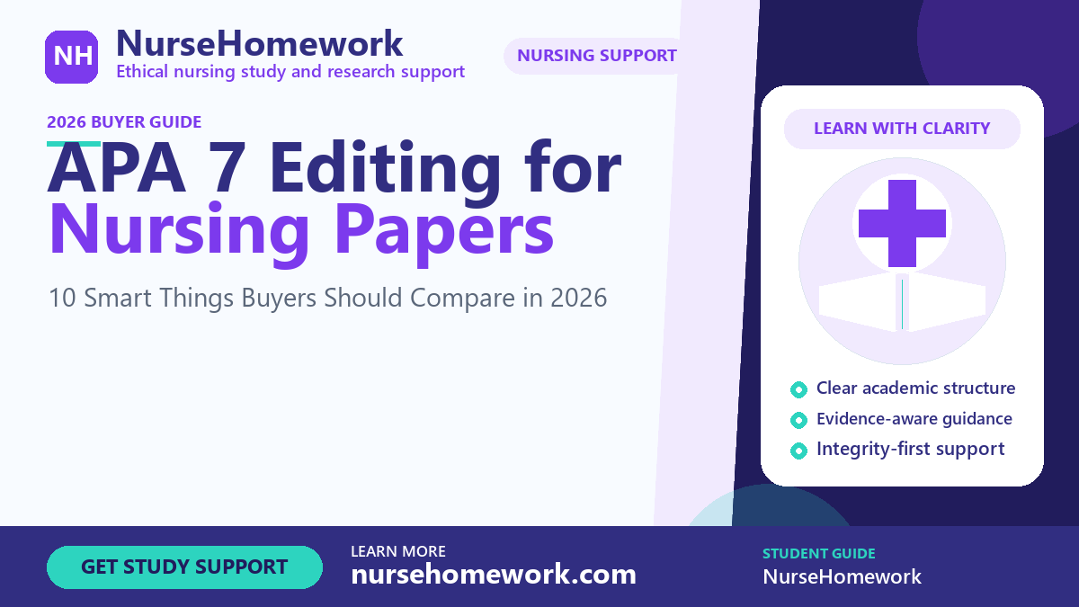 APA 7 Editing for Nursing Papers by NurseHomework
