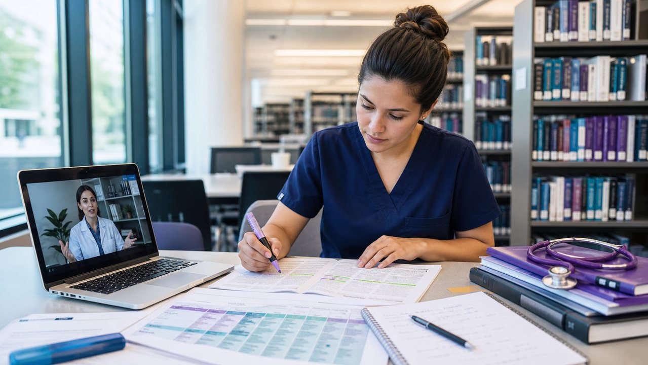 Graduate nursing student appraising research evidence with an online tutor