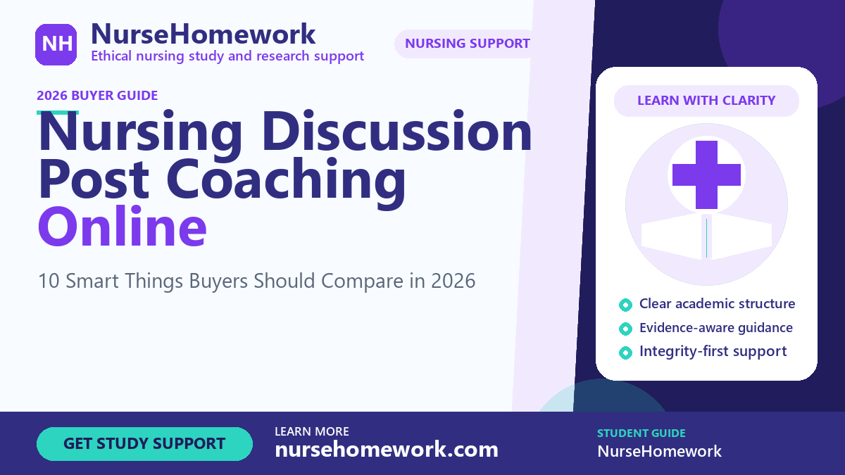 Nursing Discussion Post Coaching Online by NurseHomework