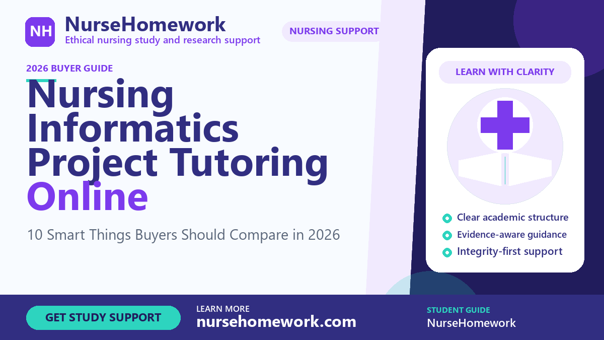 Nursing Informatics Project Tutoring Online by NurseHomework