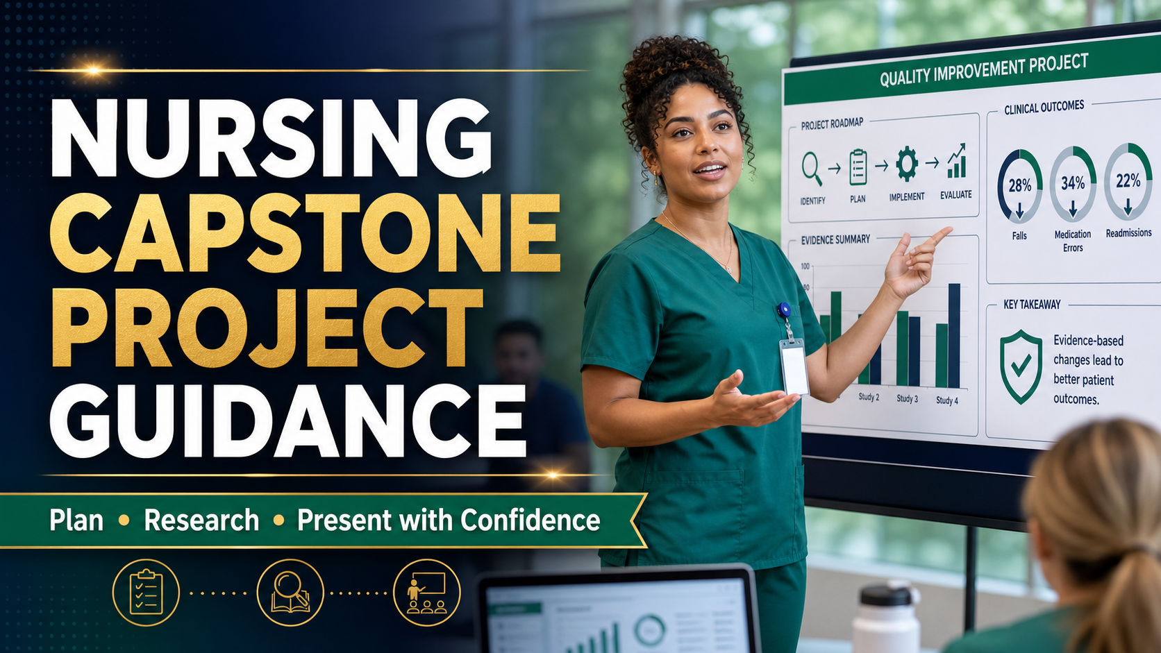 nursing capstone project help and guidance professional nursing study support flyer