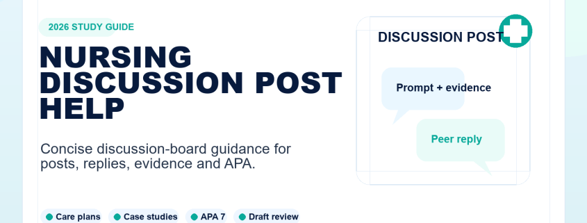 nursing discussion post help by NurseHomework
