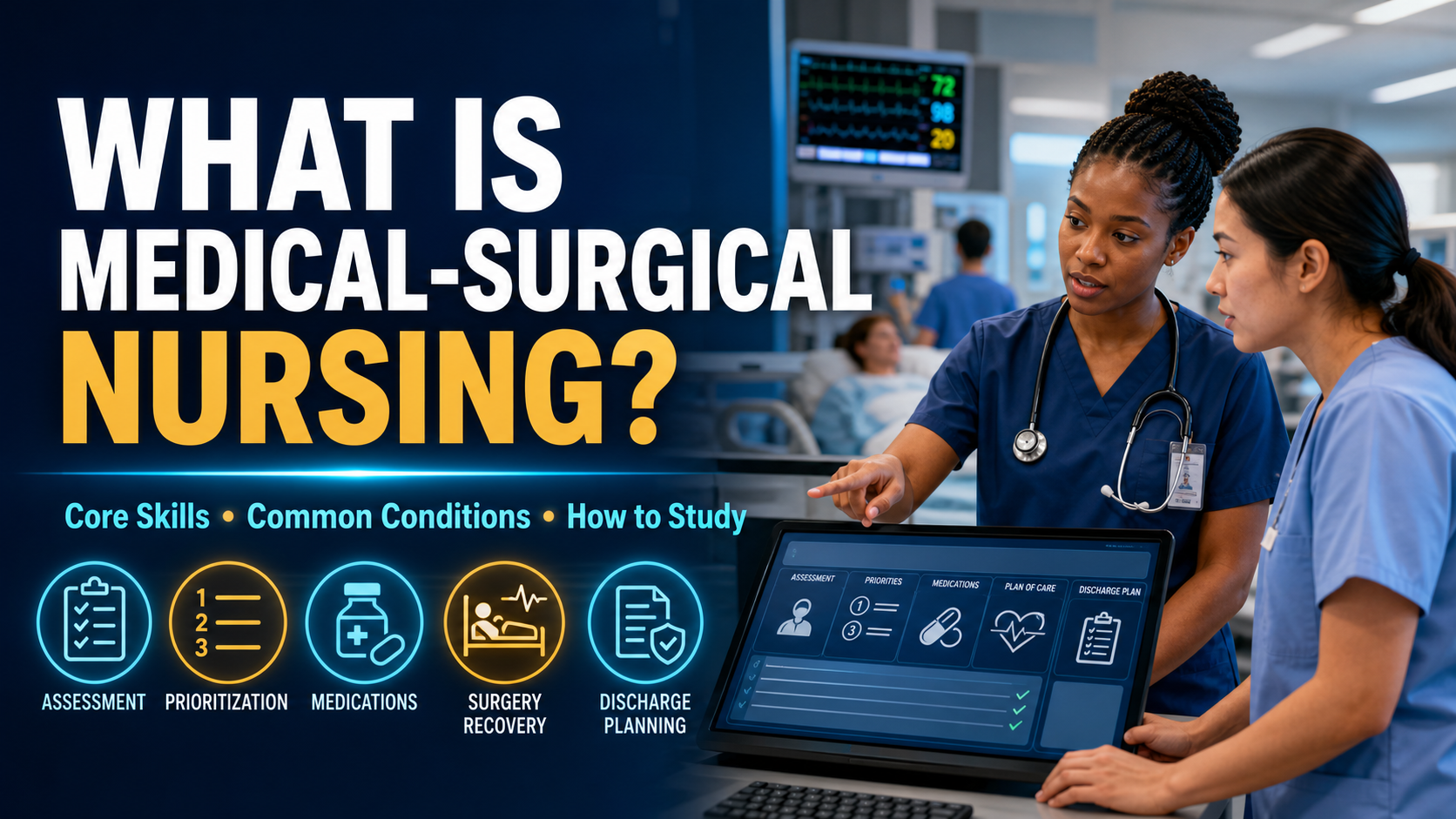 What is medical-surgical nursing core skills and study guide flyer